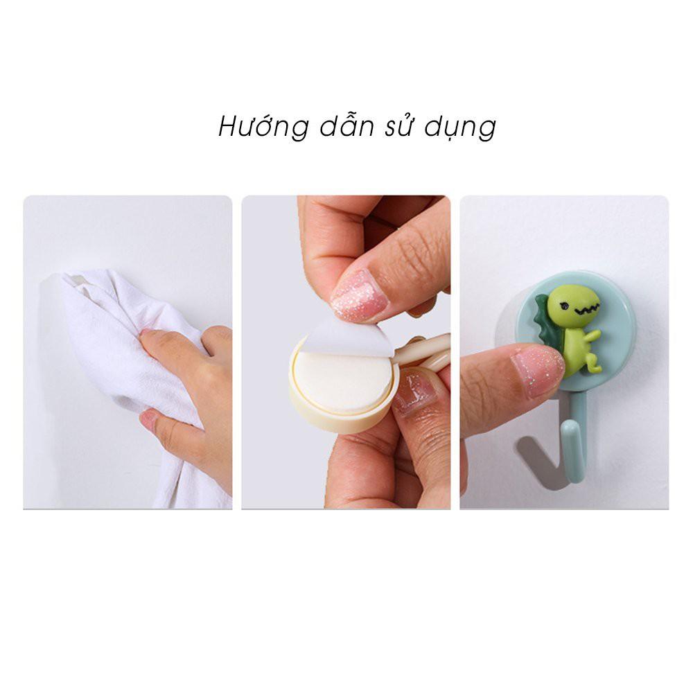 Móc dán treo hình nghộ nghĩnh, Móc treo đồ gắn tường họa tiết hoạt hình đáng yêu đa năng, bám dính chắc bền