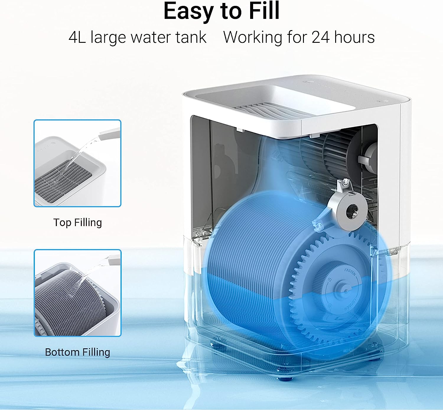 Máy Tạo Ẩm Xiaomi Smartmi Evaporative Humidifier 1 Thông Minh Tạo Ẩm Tự Nhiên, Không Tạo Sương Tự Động Làm Sạch Dung Tích 4 Lít, Kết Nối App Theo Dõi - Hàng Chính Hãng