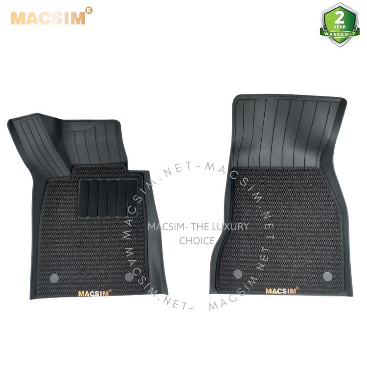Thảm lót sàn xe ô tô 2 lớp cao cấp BMW 5 series 2016- đến nay nhãn hiệu Macsim 3W - chất liệu nhựa TPE đúc khuôn cao cấp