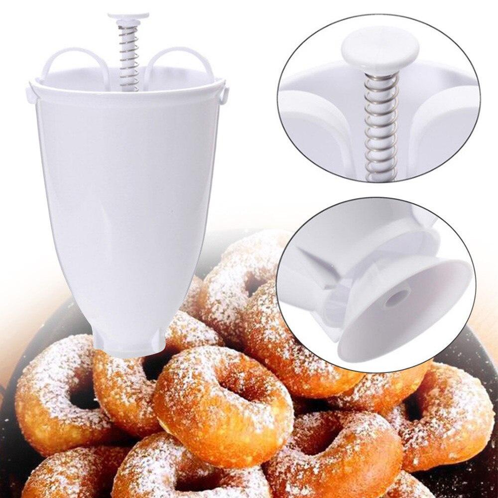 Plastic Doughnut Maker Machine Mold DIY Tool Kitchen Pastry Making Bake Ware Creative Plastic Donut Donut Maker Molding Tool