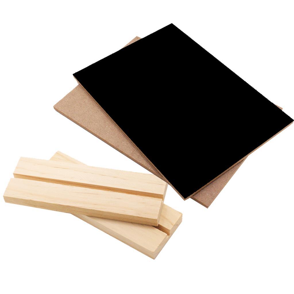 Small Removable Wood Message Boards Reusable Black Board 1 Sided Blackboard