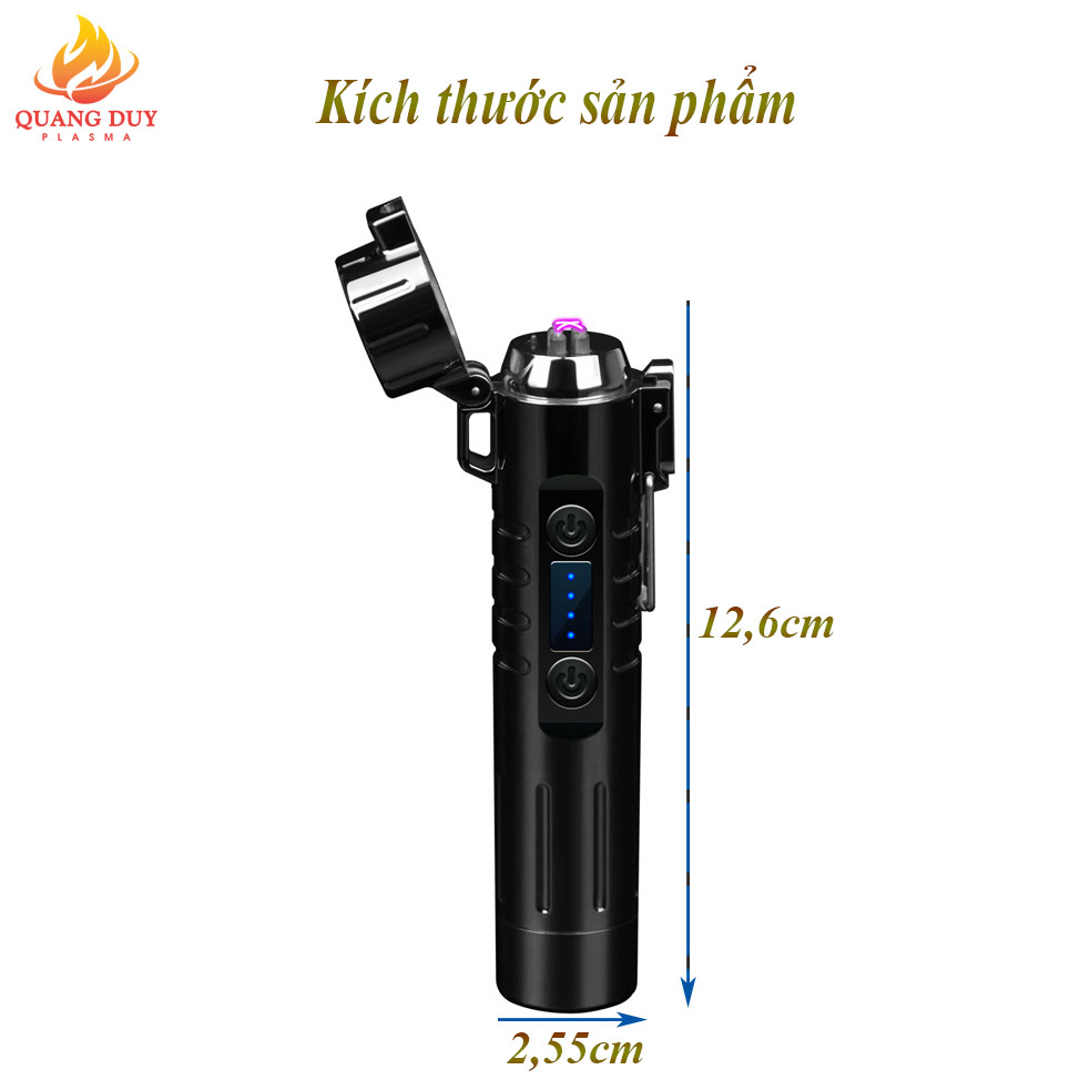 Bật lửa điện độc lạ tạo plasma 4 tia tích hợp dao cạo râu điện sạc pin tiện lợi tiện ích