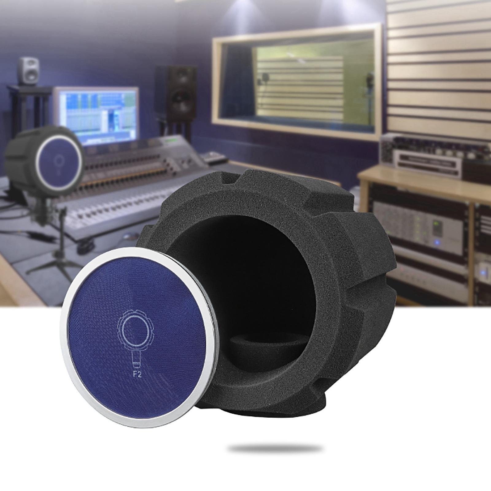 F2 Microphone Screen Acoustic Filter Sponge, Wind Screen Foam Cover for Recording Isolation Shield to Filter Vocal