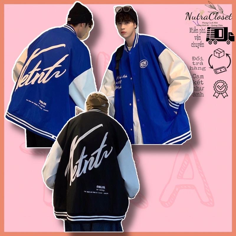 Áo khoác dù 2 lớp bomber bóng chày unisex ulzzang nam nữ