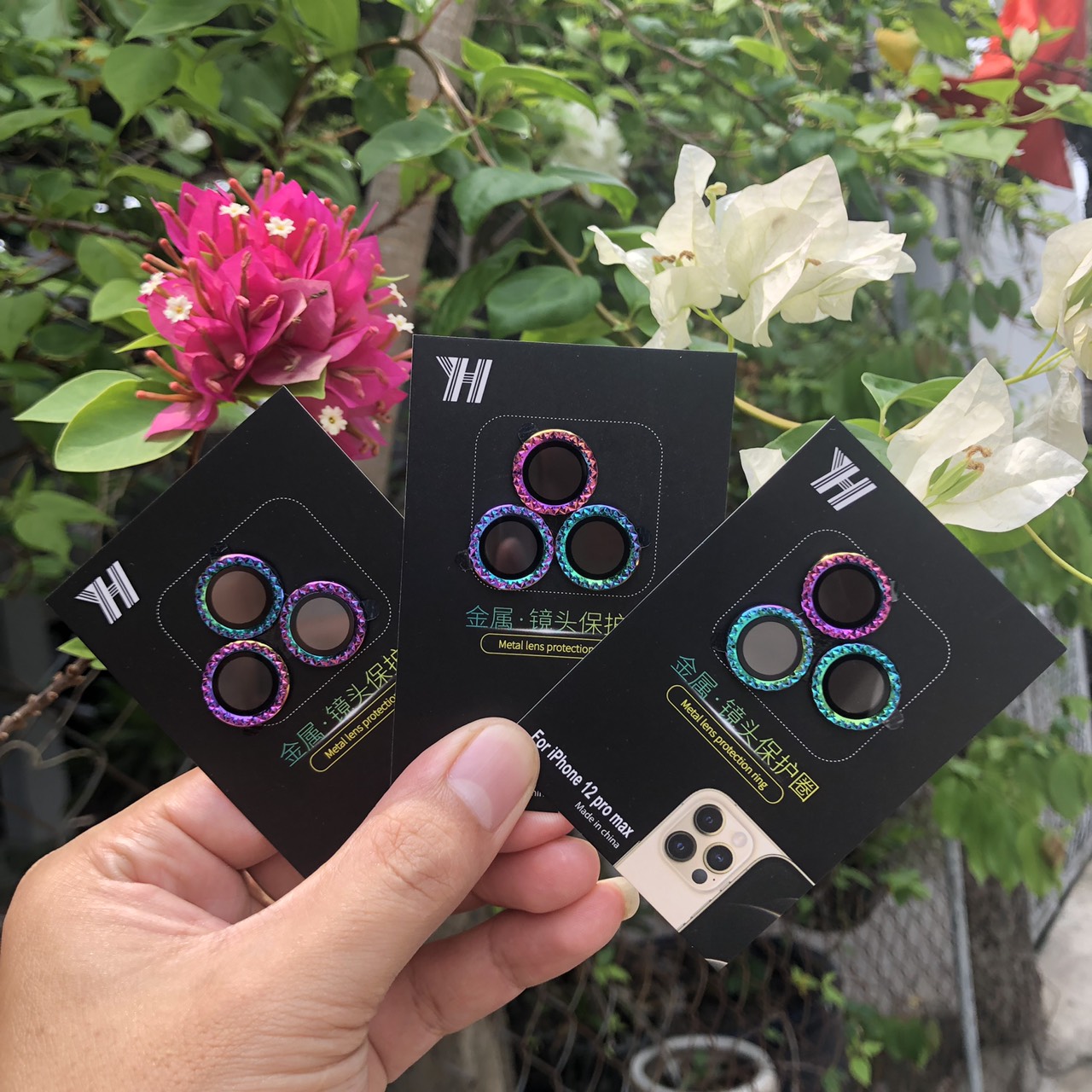 Bộ Vòng Titan Bảo Vệ Camera Dành Cho iPhone 12, 12Pro, 12Pro Max - TITAN Phay Kim Cương Siêu Xin Xò Và Sang Chảnh - Hạn Chế Bụi Và Vân Tay -  Cực Phẩm 2021