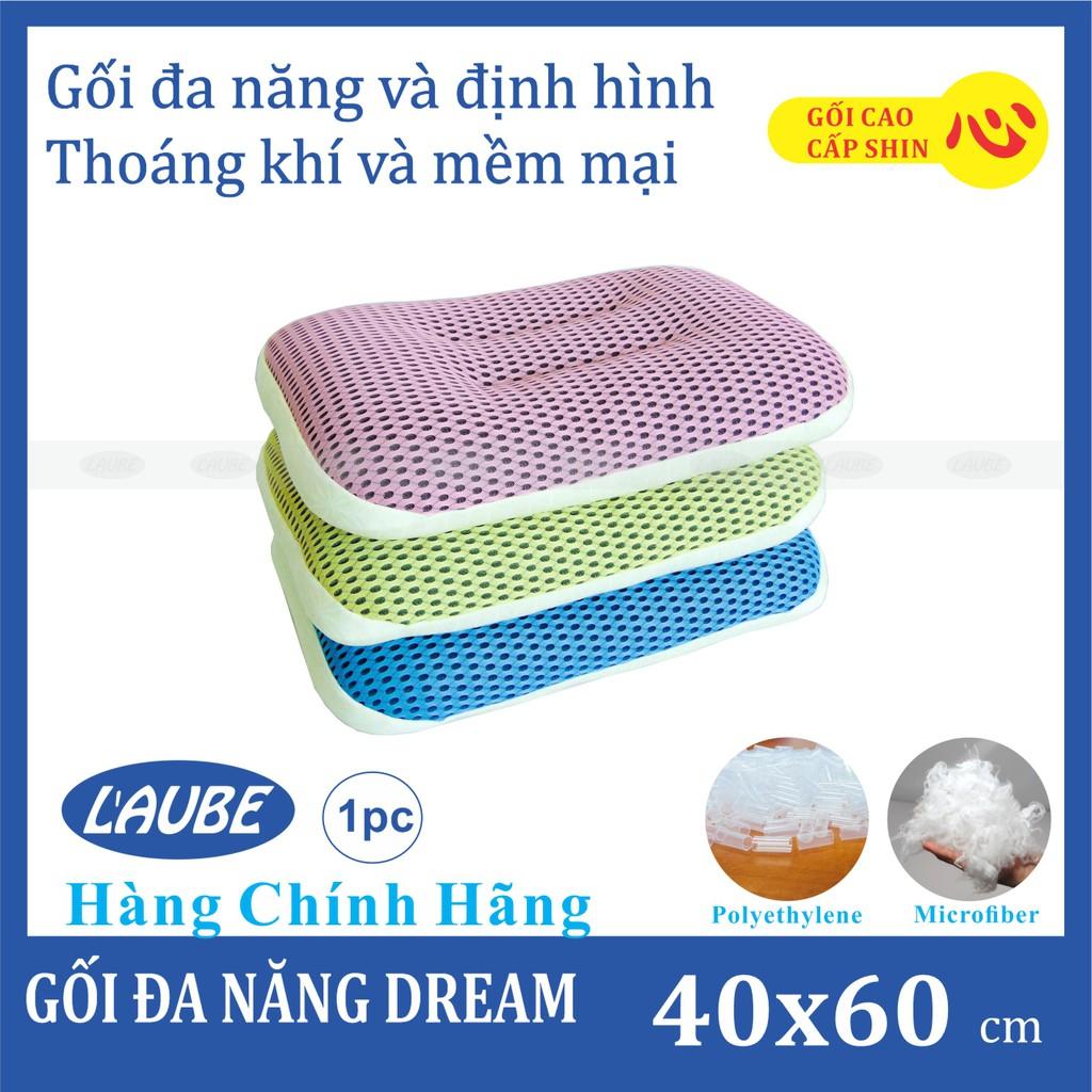 Gối ngủ đa năng 2 trong 1 đặc biệt mềm mại và siêu thoáng mát Dream Pillow 40x60cm màu xanh