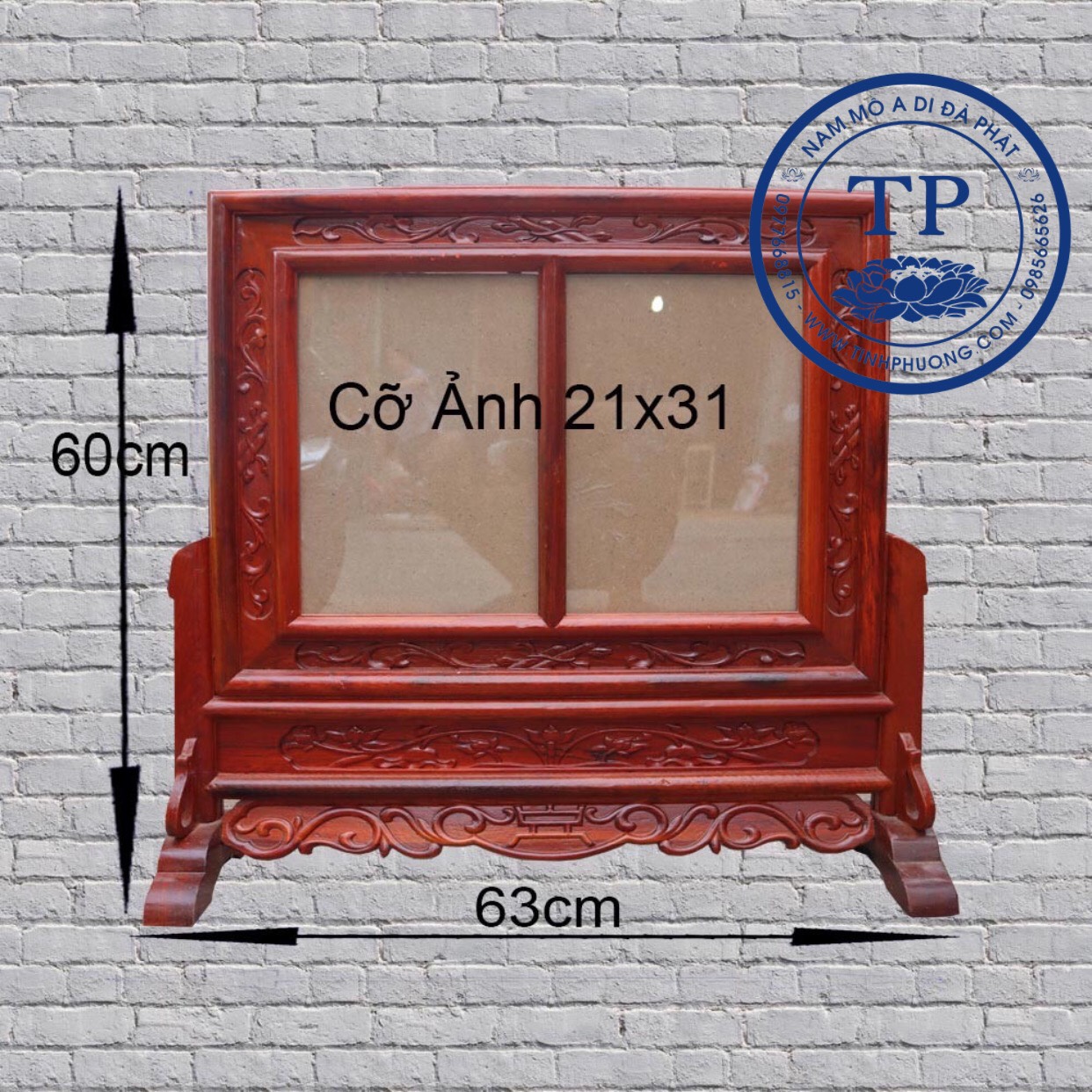 Khung Hình thờ gỗ hương mẫu khung đôi 20x30 BH1021