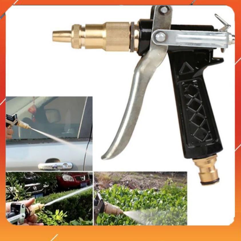 ️Evoucher Bộ dây vòi xịt nước rửa xe, tưới cây , tăng áp 3 lần, loại 3m, 5m 206236Eđầu đồng, cút+ túi đựng bút