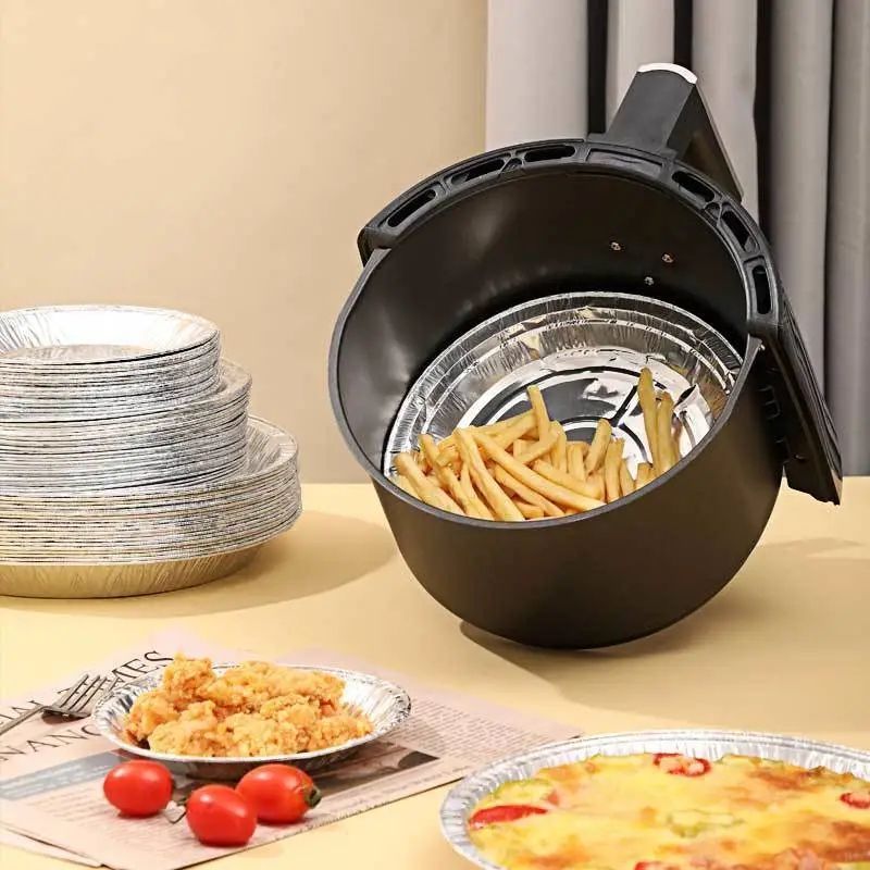 Khay giấy bạc lót nồi chiên không dầu size 22cm (1 set 10 cái)