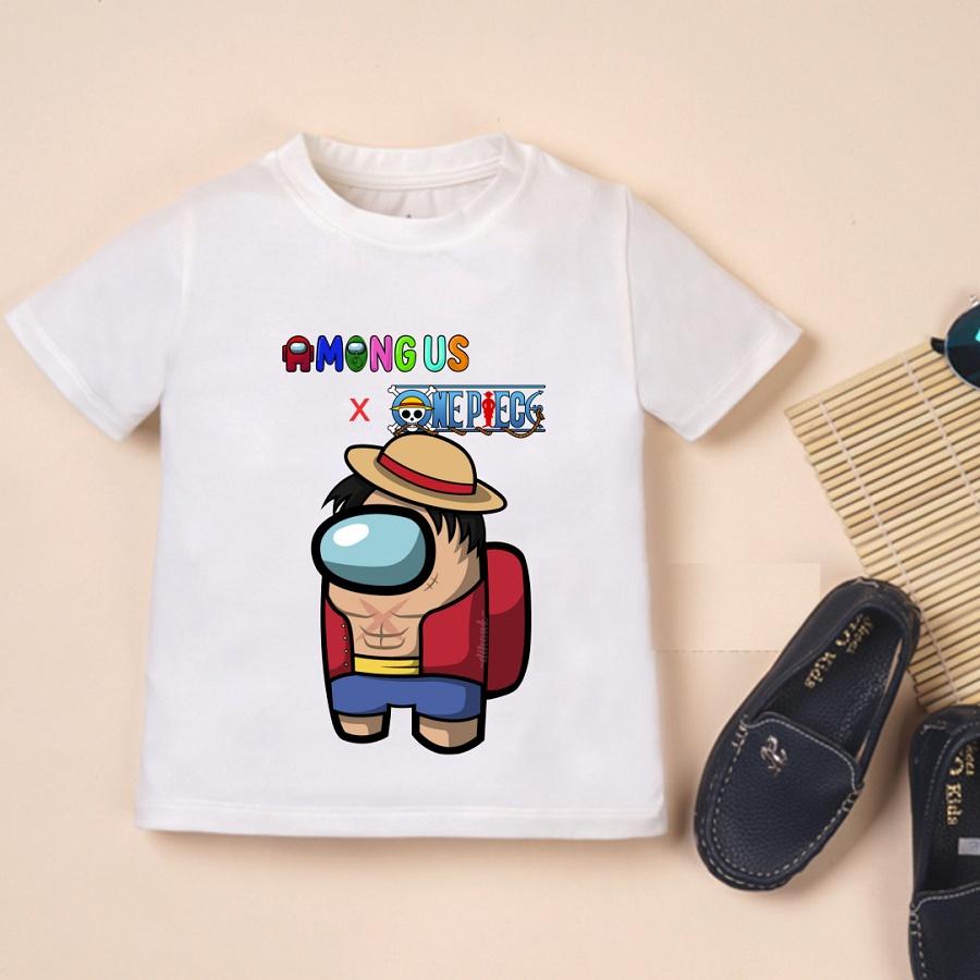 Áo thun in hình One Piece among us cho bé cực ngầu