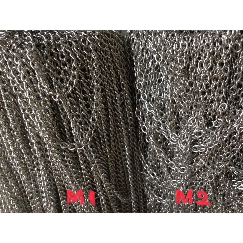 Dây xích 3mm và 6mm màu trắng kim loại