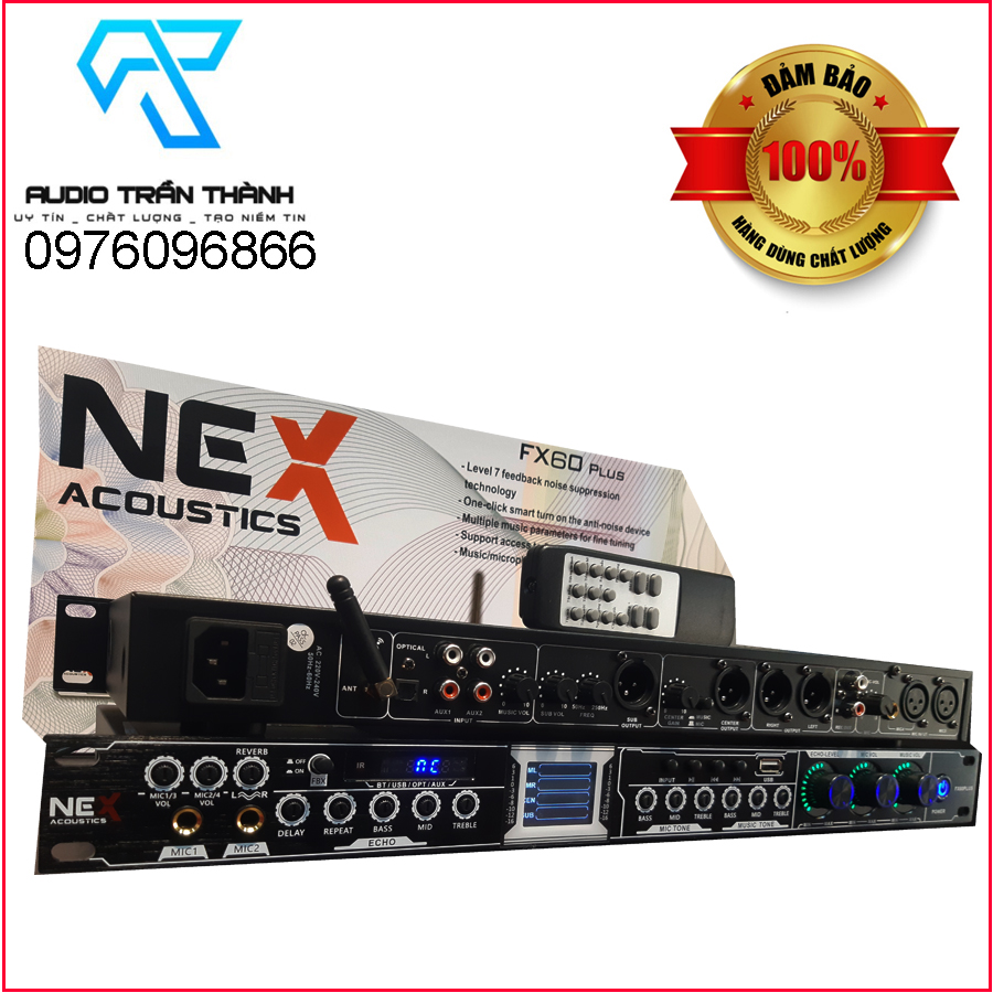 Vang cơ Nex FX60 Plus 2023 -  có reverb bluetooth 5.0 cổng quang tặng jac canon hàng chính hãng nhập khẩu 2023