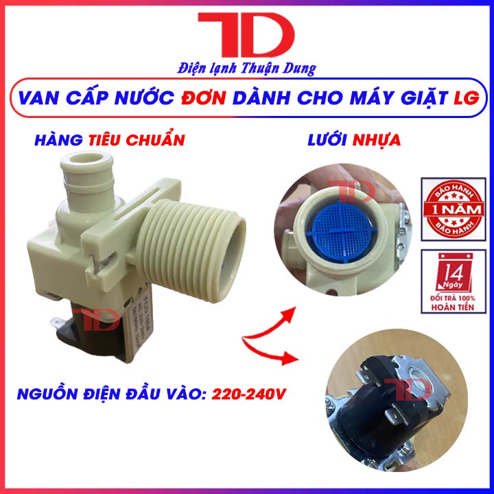 Van cấp nước đơn thay thế dành cho máy giặt LG