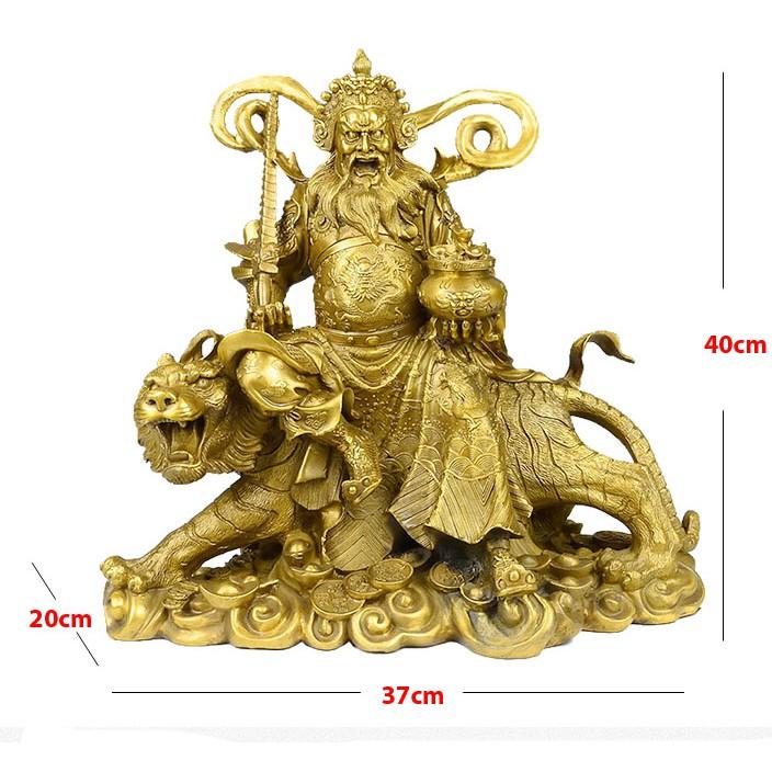 Tượng thần tài Triệu Công Minh bằng đồng thau cỡ đại phong thủy Hồng Thắng