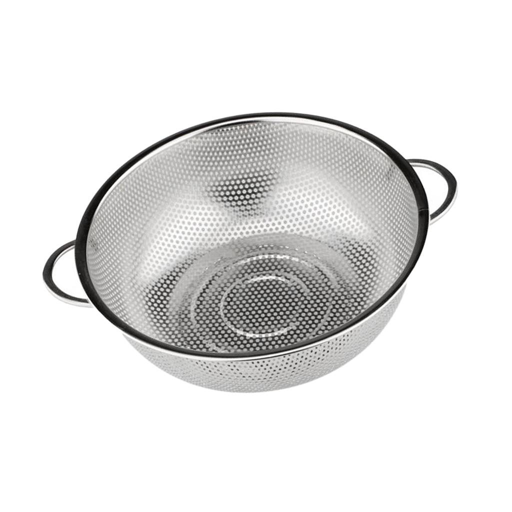 2x Stainless Steel Fine Mesh Strainer Food Sifter Noodles Draining Basket