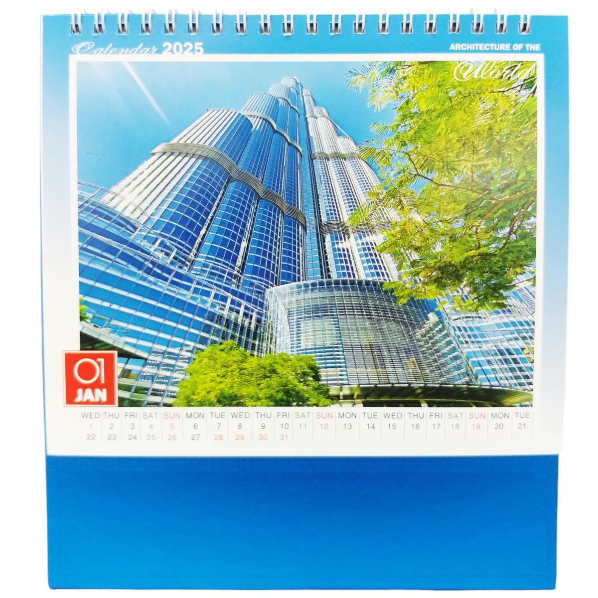 Lịch Bàn Chữ A 2025 - Kiến Trúc Thế Giới - 2025-VK