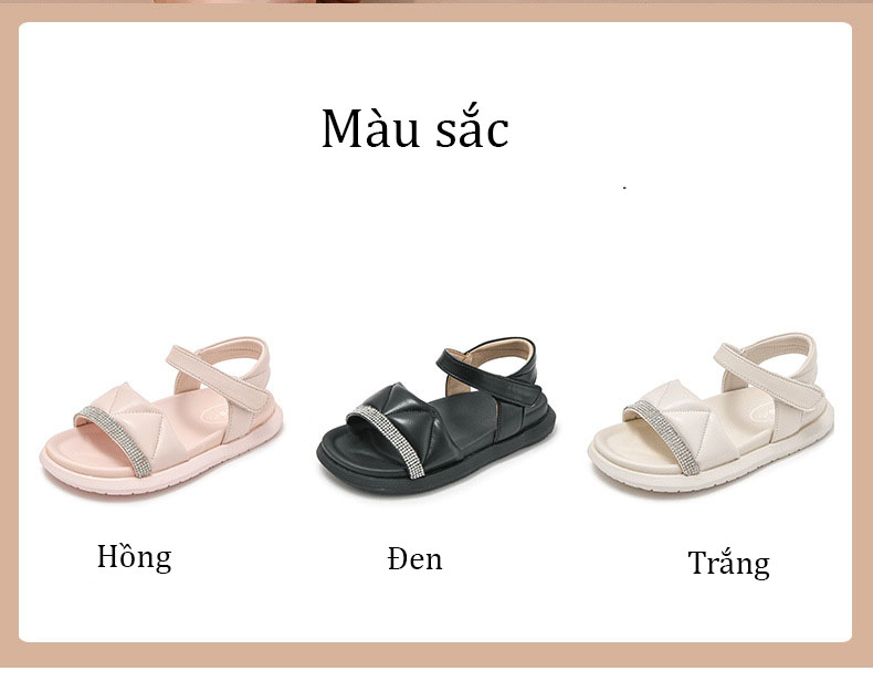 Dép quai hậu giày quai ngang cho bé gái siêu mềm phong cách Hàn Quốc mã A2202