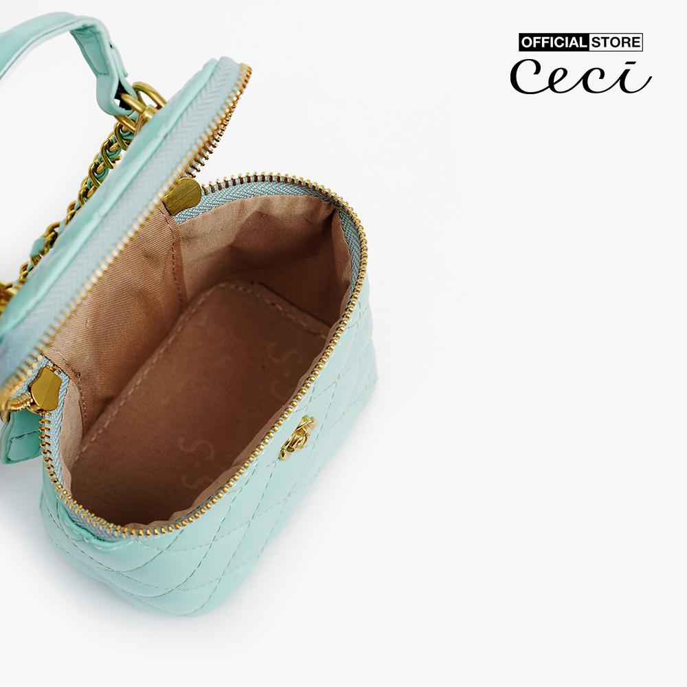 CECI - Túi đeo chéo nữ hình hộp vuông chần bông sang trọng CC11-08000006