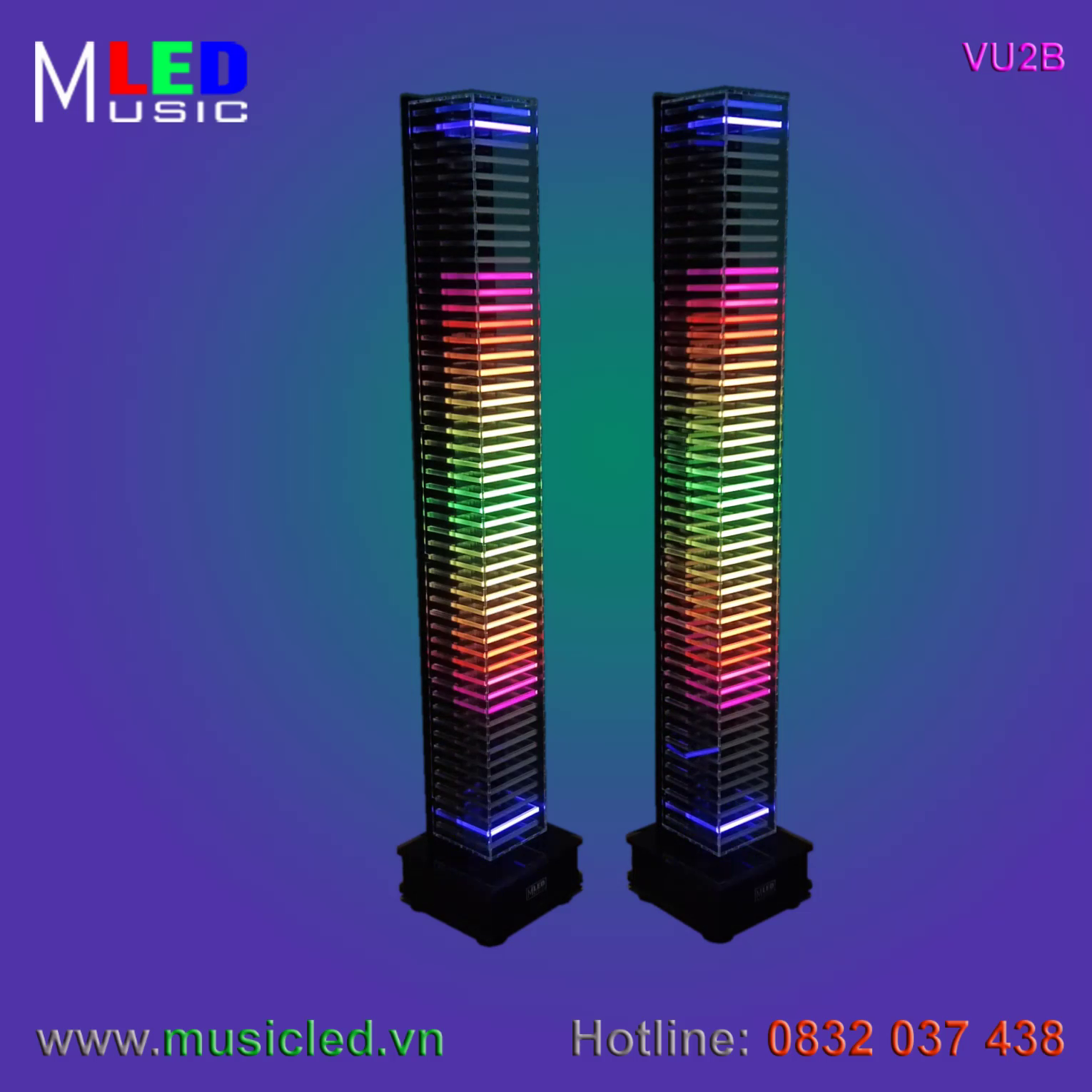 Đôi đèn Music LED nháy theo âm lượng nhạc cỡ lớn