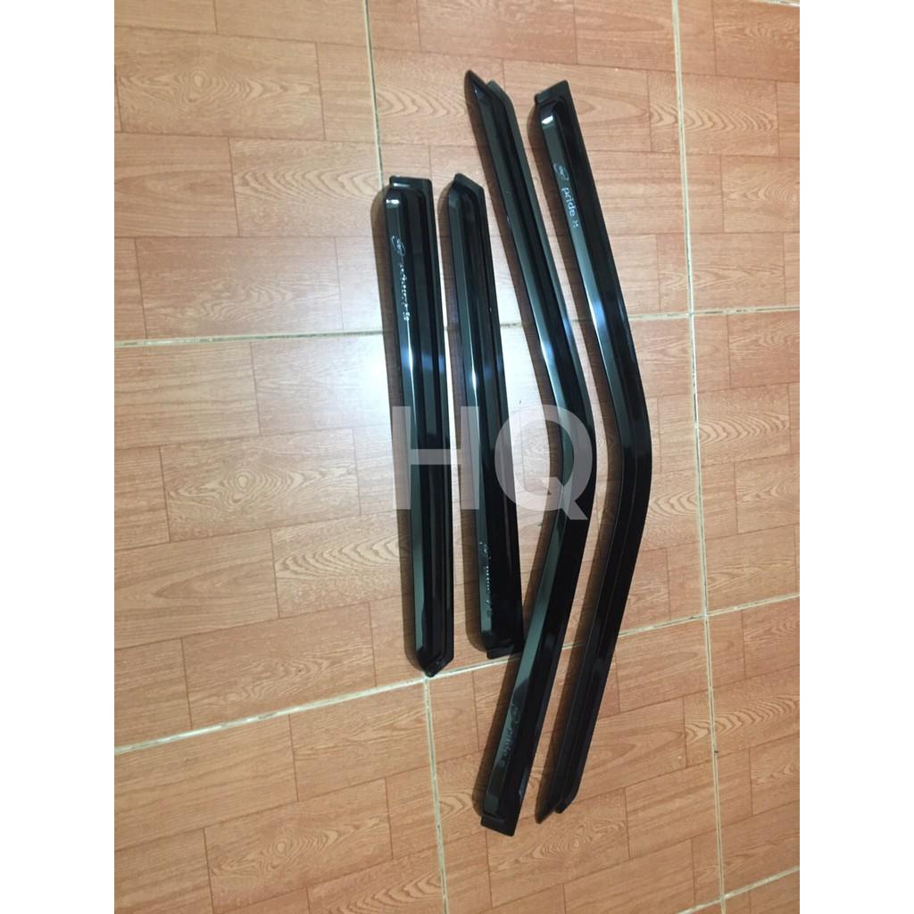 Bộ vè che mưa đen xe Kia Pride, cd5 hàng Hàn Quốc chất liệu DÀY và BỀN