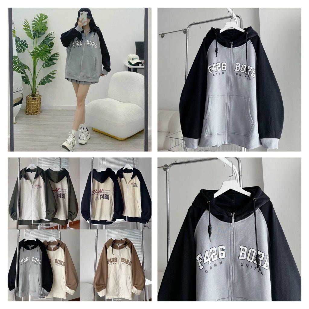 Áo Khoác Hoodie & Sweater Nam Nữ Họa Tiết Chữ Số F426 BORD Phối Raplang Chất Nỉ Mềm Mịn Phong Cách Thời Trang Hàn