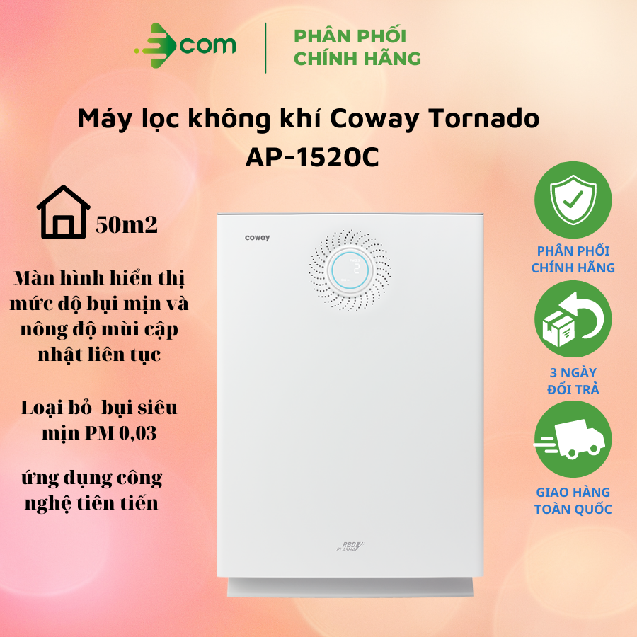 Máy lọc không khí Coway Tornado AP-1520C - Hàng chính hãng