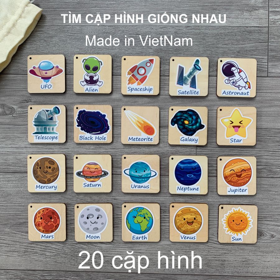 Tìm cặp đôi giống nhau-chủ đề các hành tinh