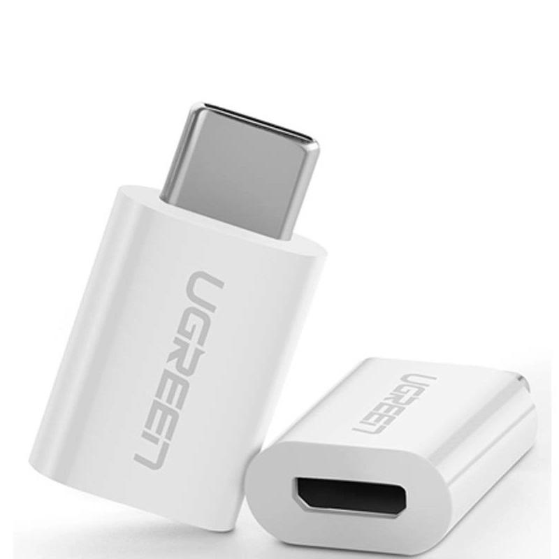 Ugreen UG30154US157TK Màu Trắng Đầu chuyển đổi TYPE C sang MICRO USB vỏ nhựa ABS - HÀNG CHÍNH HÃNG