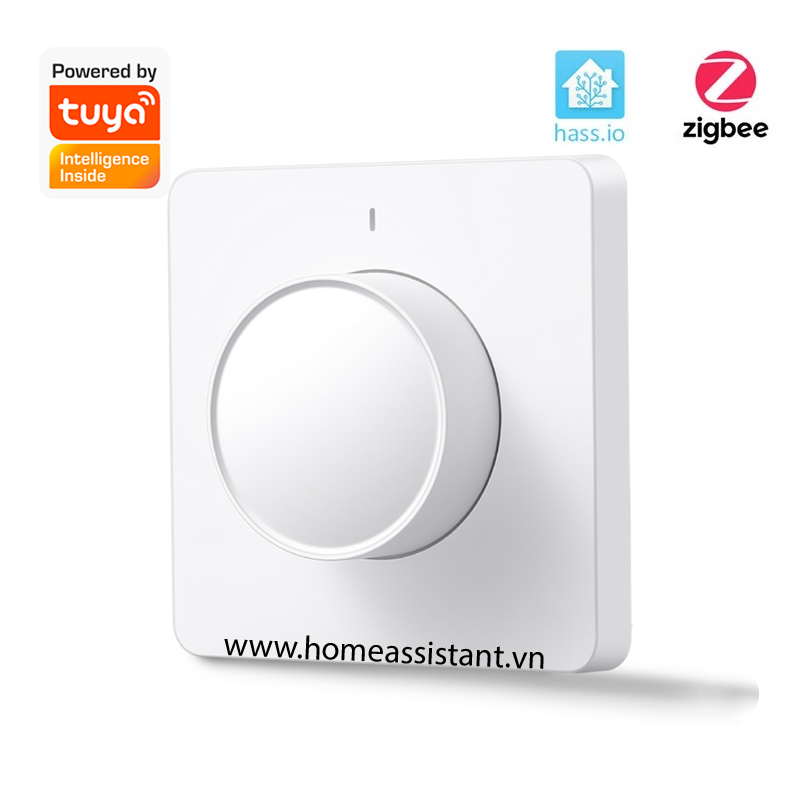 Công Tắc Dimmer Zigbee Tuya Tăng Giảm Độ Sáng Đèn Hình Vuông ZDM01 (Hỗ trợ Home Assistant)