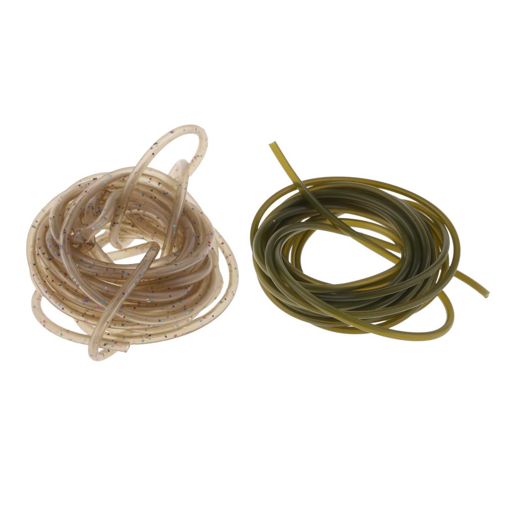 2m Rubber Rig Tube Carp Fishing Rig Sleeves Hook Line Connector Camouflage