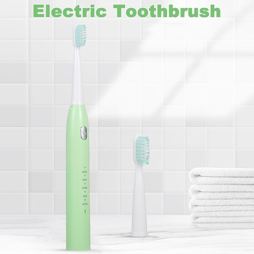 Bàn chải đánh răng điện có thể sạc lại cho trẻ em và người lớn, 5 chế độ