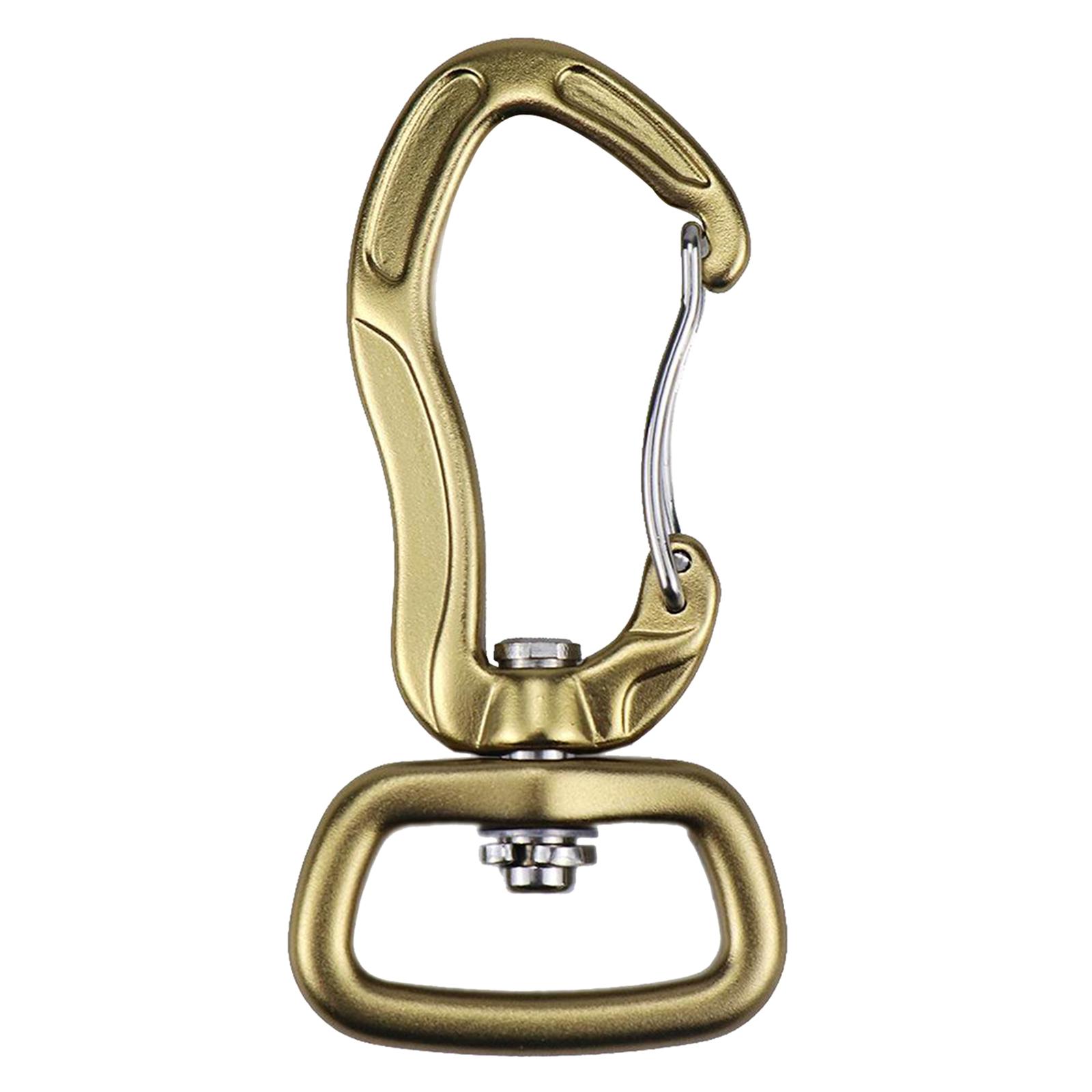 Swivel Eye Snap Hook Carabiner Clip Hanging Tent Connector Clip Gold
