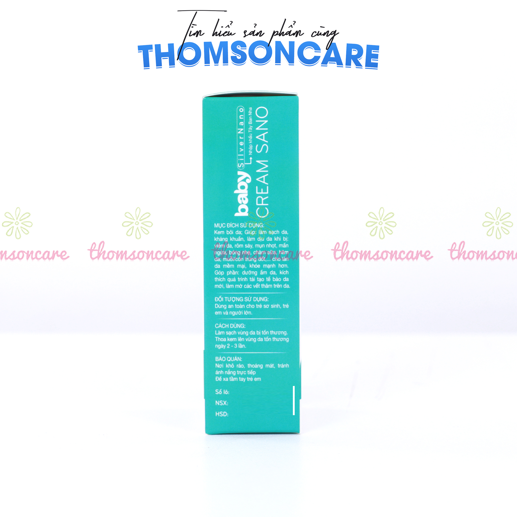 Kem bôi da cho bé Baby Cream Sano Sanofia France-Tuýp 20g  Giúp làm sạch da kháng khuẩn, làm da mềm mại- Từ Nano bạc - Thomsoncare