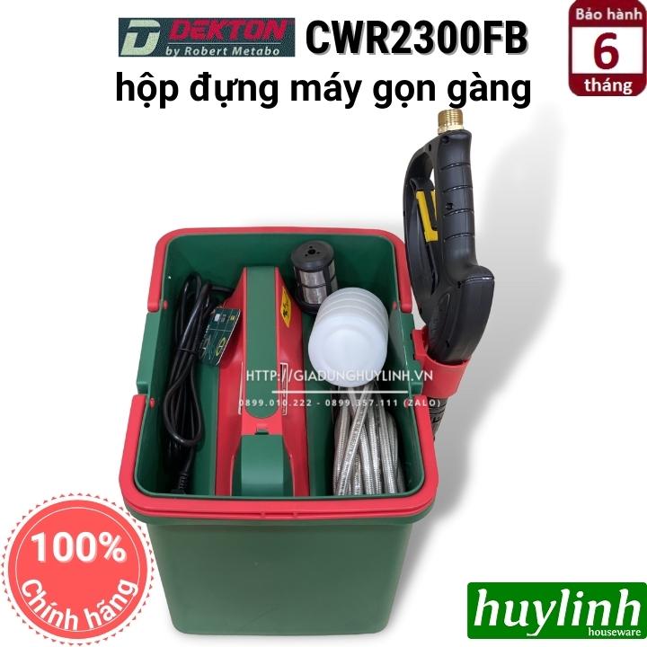 Máy xịt rửa xe cao áp Dekton CWR2300FB - 2300W - Có thùng đựng - Hàng chính hãng - Motor cảm ứng từ lõi đồng 100%