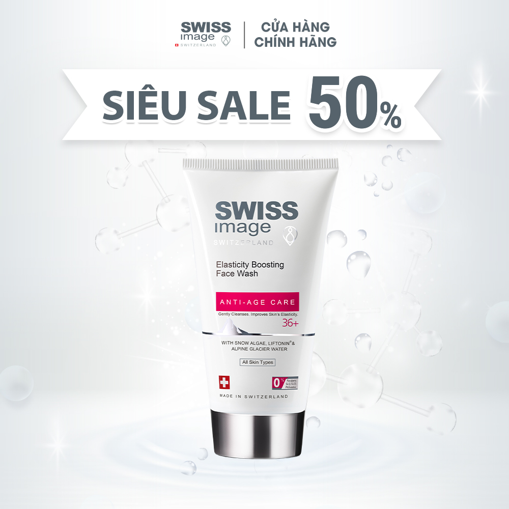 Sữa rửa mặt làm sạch ngừa lão hoá Swiss Image 36+ Elasticity Boosting Face Wash 150ml