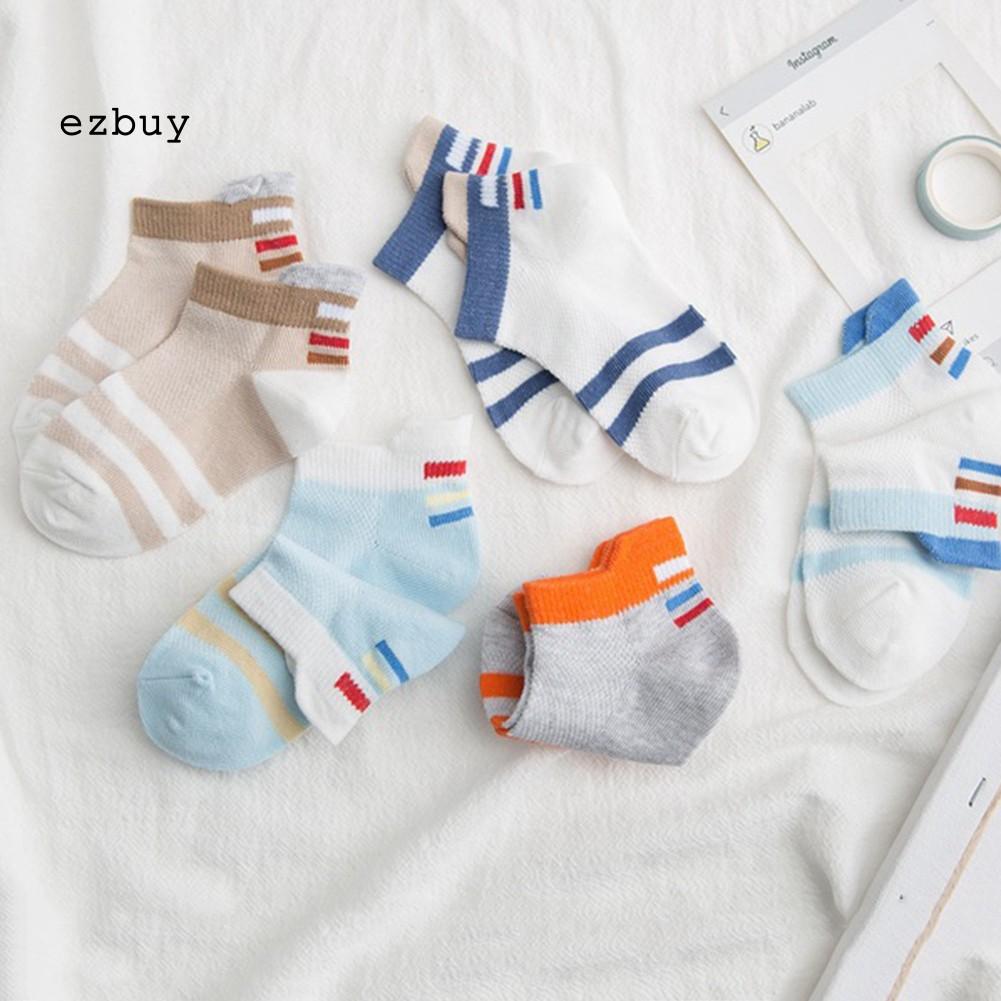 Set 5 Đôi Vớ Cotton Thoáng Khí Dành Cho Bé