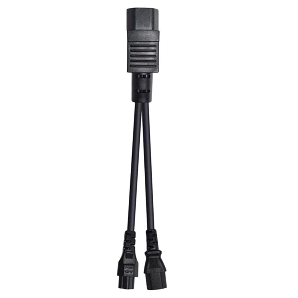 2x IEC C14 to C13+C5 Male to Female Y Splitter Power Cable Adapter