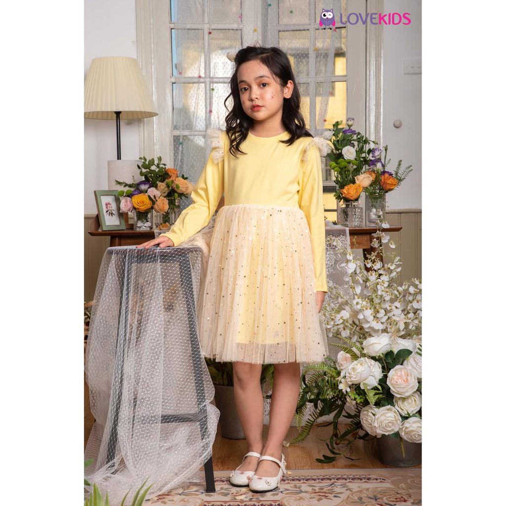 Váy công chúa dài tay vai bèo GMG20DR031/ LKG20DR031 - Lovekids