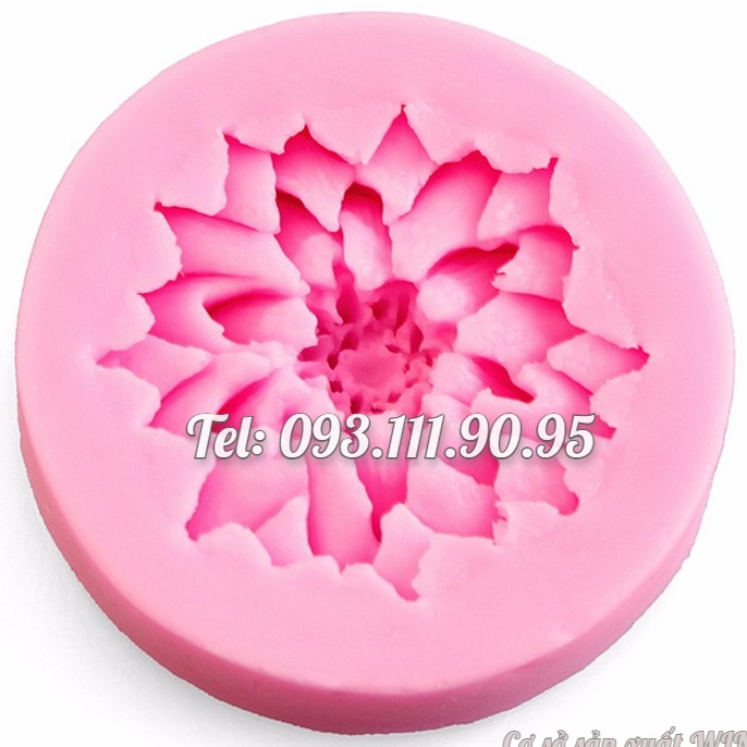 Khuôn silicon làm rau câu hoa cúc cánh dài nhiều tầng - Mã số 1209