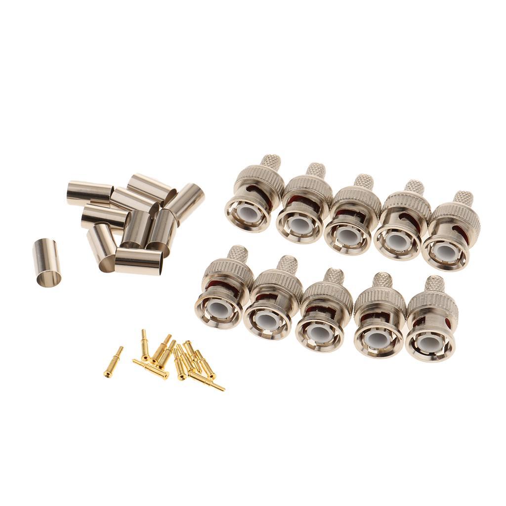 2- 10 Pieces Professional -On Connector BNC Plug