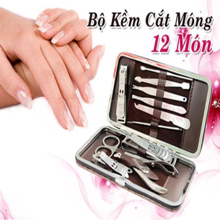 Bộ bấm móng tay 12 món đa năng Món Inox Full Box