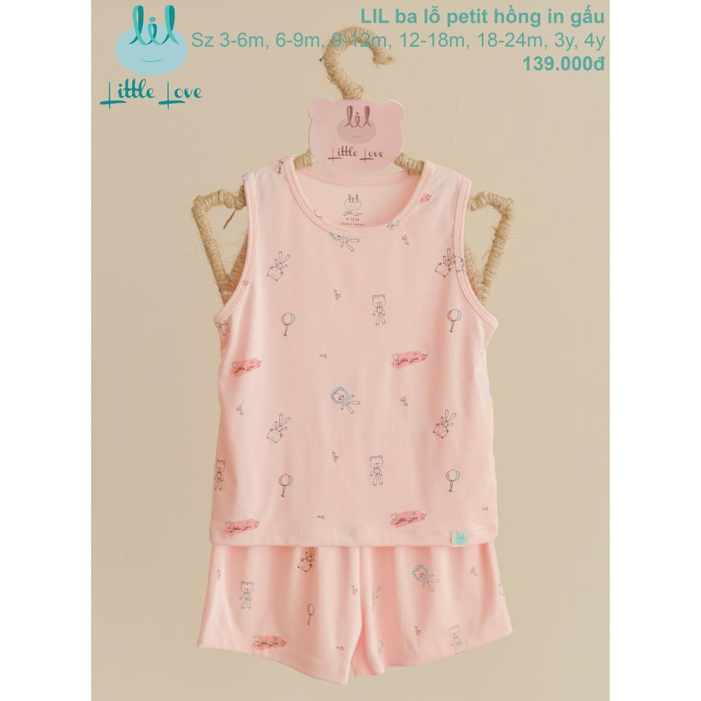 BỘ BA LỖ, BỘ SÁT NÁCH CHO BÉ LITTLE LOVE VẢI PETIT SIÊU MÁT