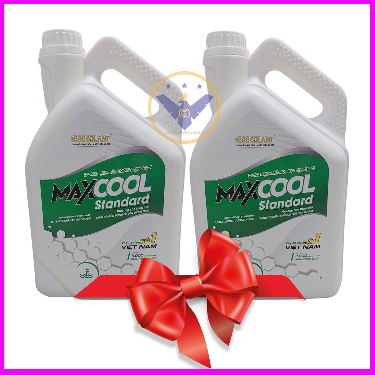 COMBO 2 can 4L nước làm mát động cơ ô tô Maxcool Standard