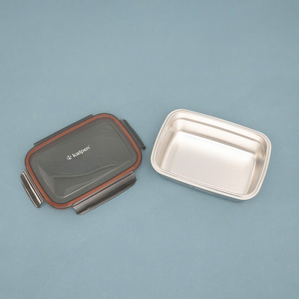 Hộp Inox 304 bảo quản thực phẩm Kalpen 850ml dùng trong lò vi sóng