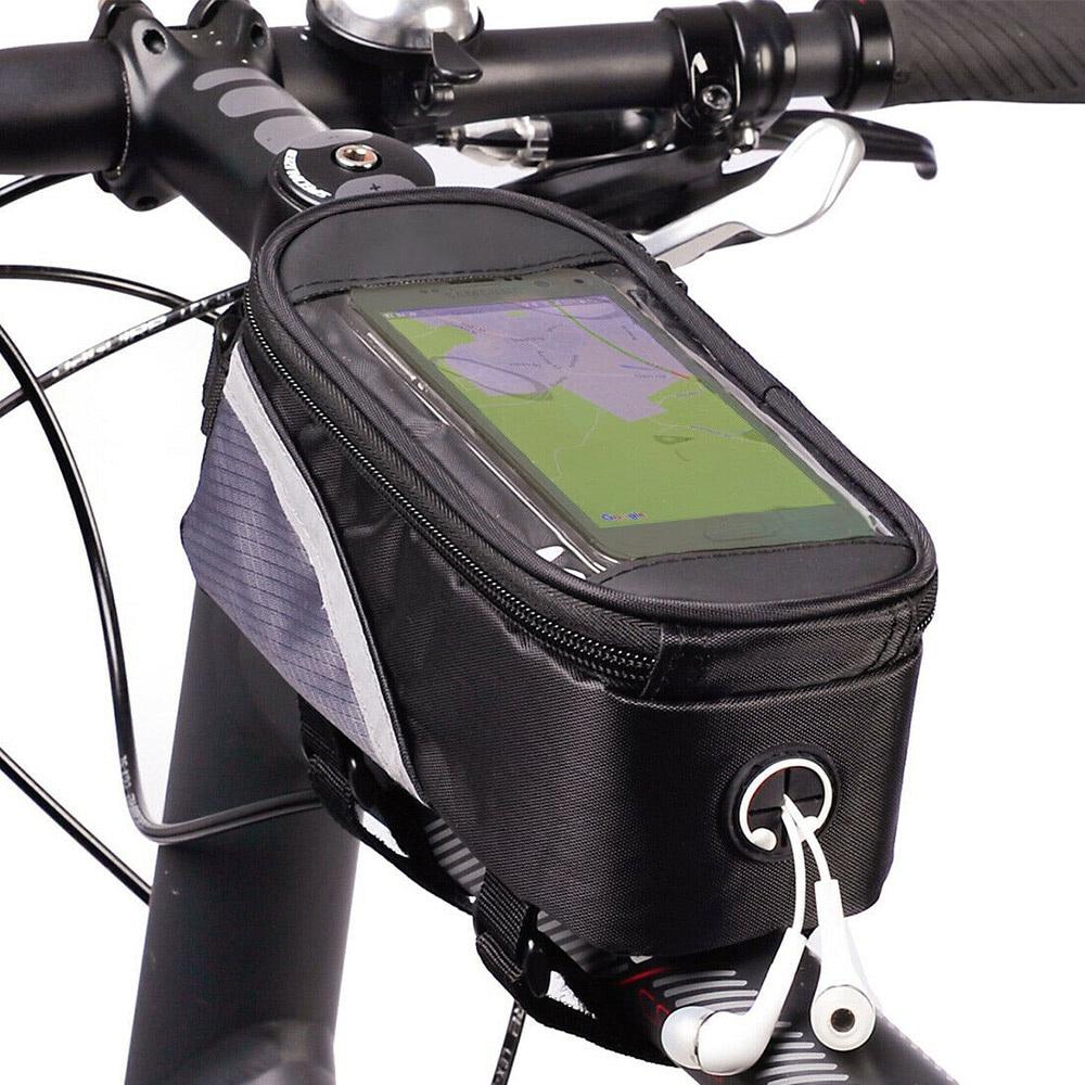 Cycling Bag Bicycle Bike Head Tube Handlebar Cell Mobile Phone Bag Case Holder Screen Phone Mount Bags Case With Touch screen