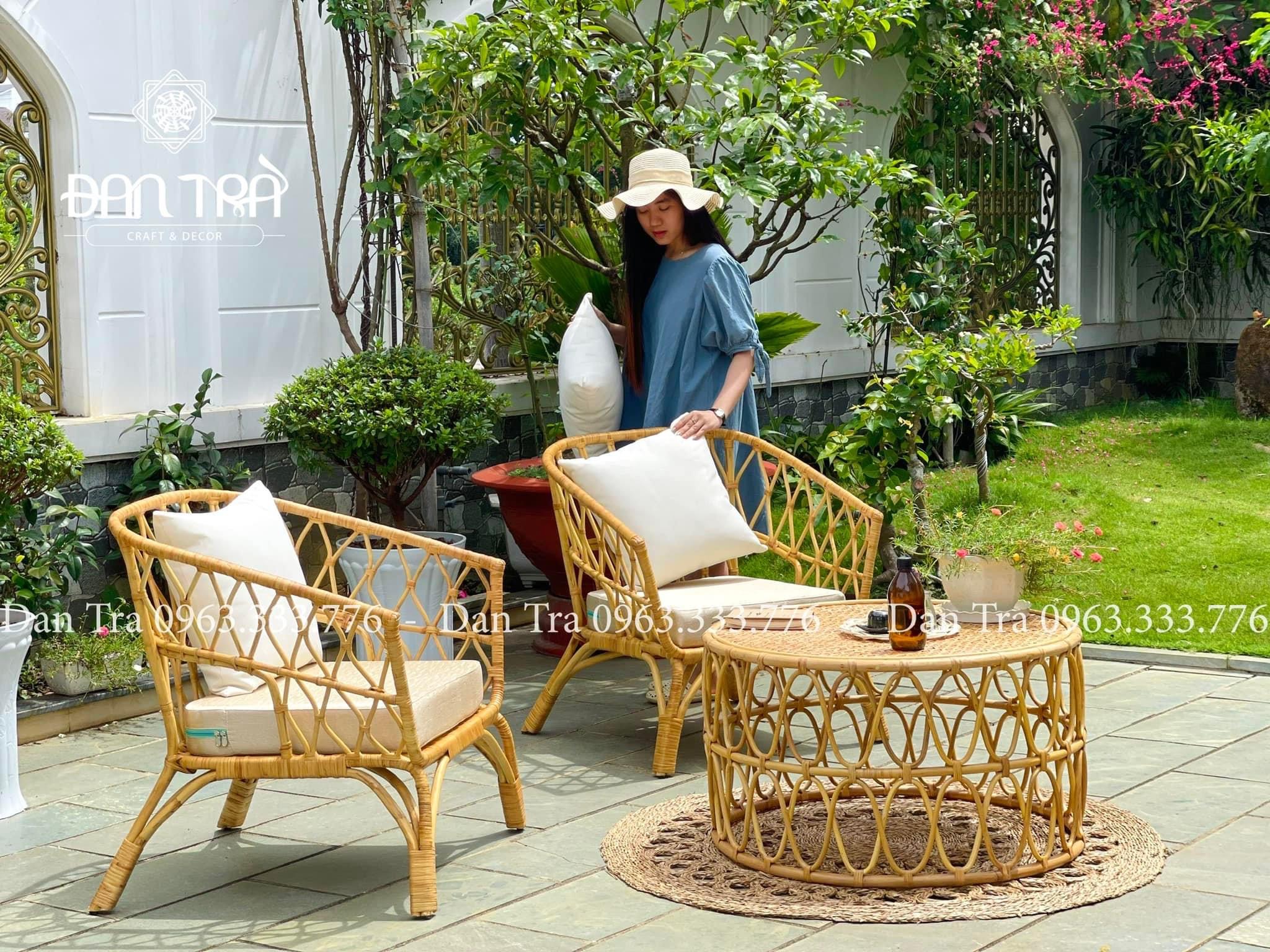 [GIÁ TẠI XƯỞNG] Ghế Đơn Tay Bè Cổ Điển - Ghế Mây Classic ĐAN TRÀ - Bàn Ghế Mây Tre Coffee