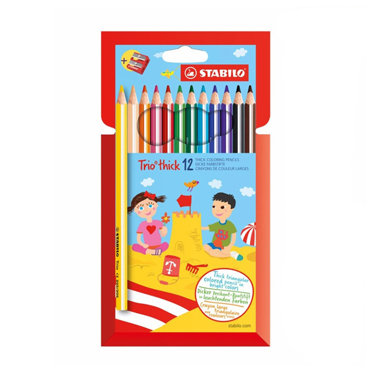 Bộ bút chì màu STABILO Trio Thick 203 - Hộp 15 màu (CL203-15S)