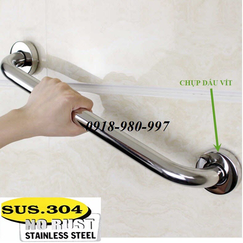 Tay vịn phòng tắm inox 304 - Tay vịn nhà vệ sinh, hành lang cho người già TV25
