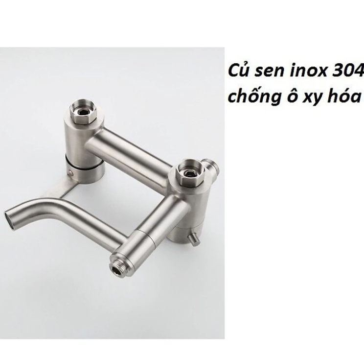 Bộ Sen Cây Tắm Đứng Nóng Lạnh INOX SUS 304 Cao Cấp Đầy Đủ - Hàng Chính Hãng KG