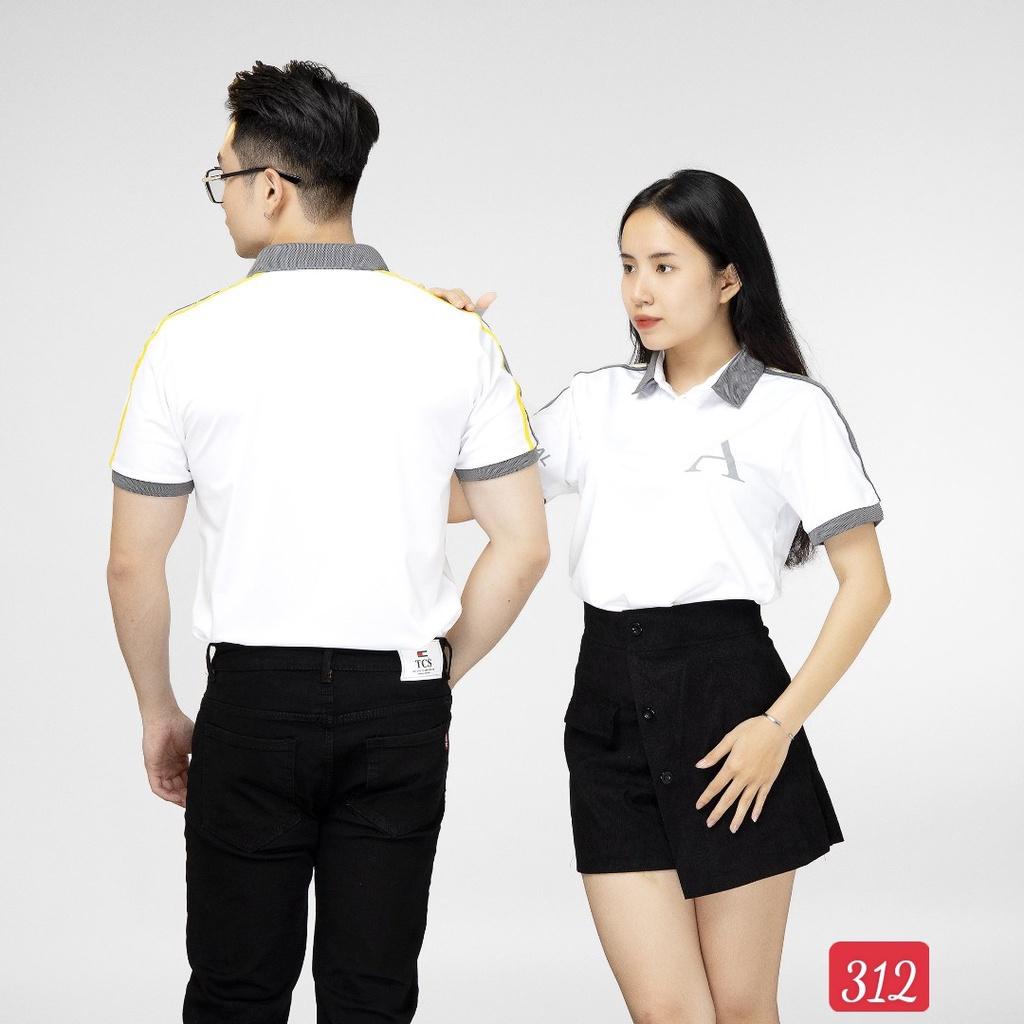 Áo thun polo cặp đôi nam nữ chất thun cotton cá sấu 4 chiều cao cấp - TCSC08